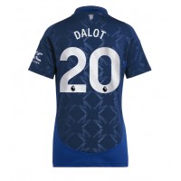 Dres Manchester United Diogo Dalot #20 Gostujuci za Žensko 2024-25 Kratak Rukav